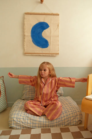 Çizgili Pijama Takımı Pembe