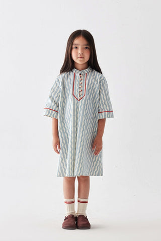 Desenli Biyeli Elbise