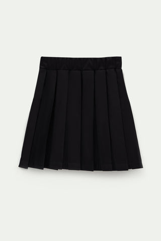 Pileli Etek Siyah