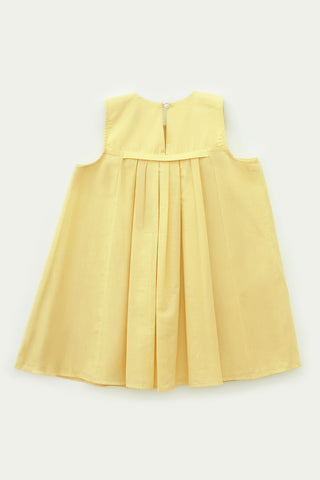 Sarı Vual Elbise