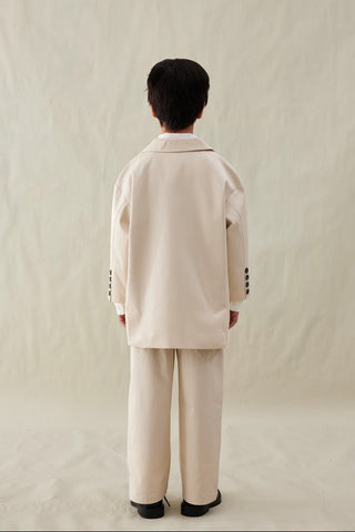 Büyük Beden Blazer Ceket Krem