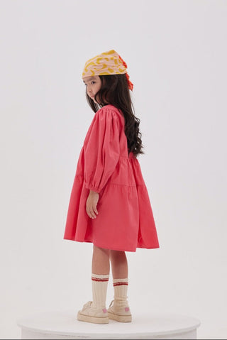 Fırfırlı Elbise Pembe