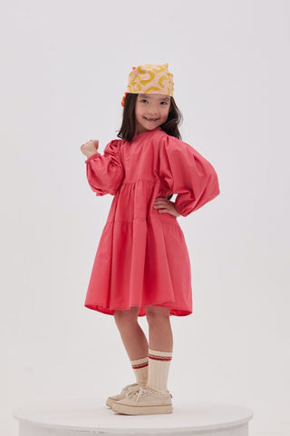 Fırfırlı Elbise Pembe