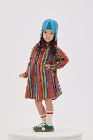 Gömlek Elbise Çizgili