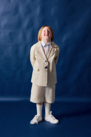 Büyük Beden Blazer Ceket Krem