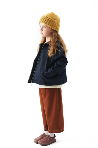 Kadife Yakalı Kot Ceket