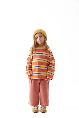 Pembe Pileli Bol Pantolon