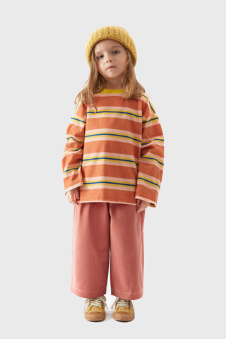 Pembe Pileli Bol Pantolon