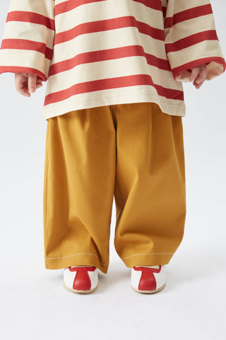 Hardal Pileli Bol Pantolon