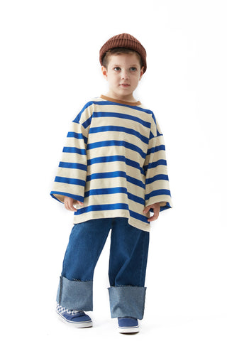 Mavi Çizgili Tişört